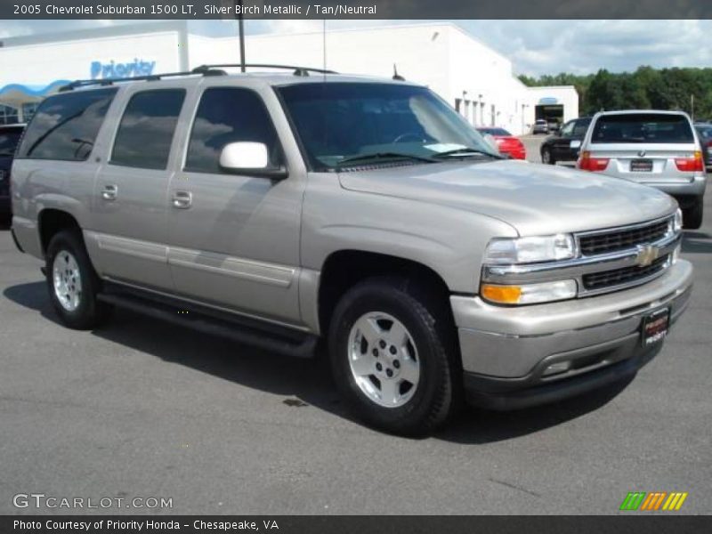Silver Birch Metallic / Tan/Neutral 2005 Chevrolet Suburban 1500 LT