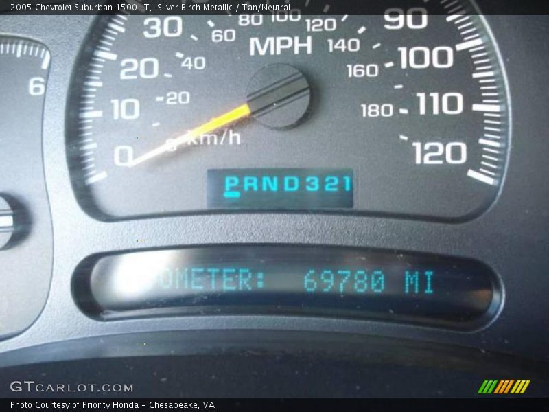 Silver Birch Metallic / Tan/Neutral 2005 Chevrolet Suburban 1500 LT