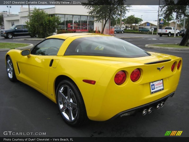 Velocity Yellow / Ebony 2007 Chevrolet Corvette Coupe