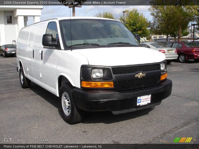 Summit White / Medium Pewter 2009 Chevrolet Express 2500 Extended Cargo Van