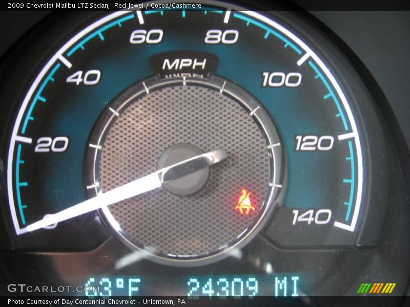 Red Jewel / Cocoa/Cashmere 2009 Chevrolet Malibu LTZ Sedan