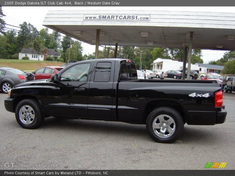 Black / Medium Slate Gray 2005 Dodge Dakota SLT Club Cab 4x4