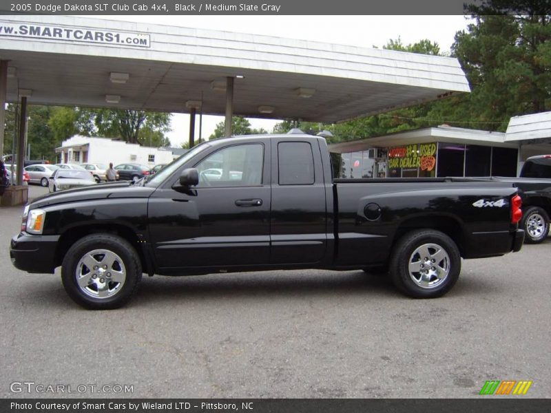 Black / Medium Slate Gray 2005 Dodge Dakota SLT Club Cab 4x4