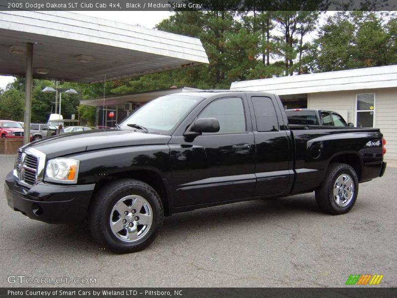Black / Medium Slate Gray 2005 Dodge Dakota SLT Club Cab 4x4