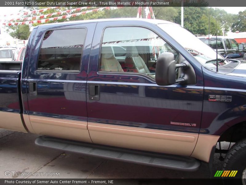 True Blue Metallic / Medium Parchment 2001 Ford F250 Super Duty Lariat Super Crew 4x4