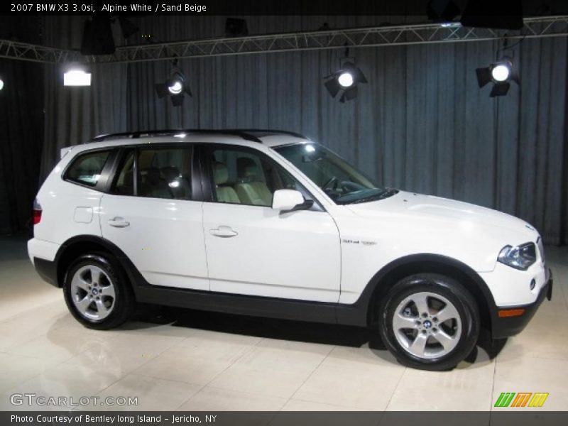 Alpine White / Sand Beige 2007 BMW X3 3.0si