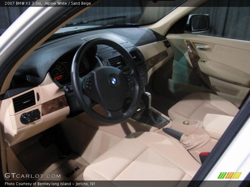 Alpine White / Sand Beige 2007 BMW X3 3.0si