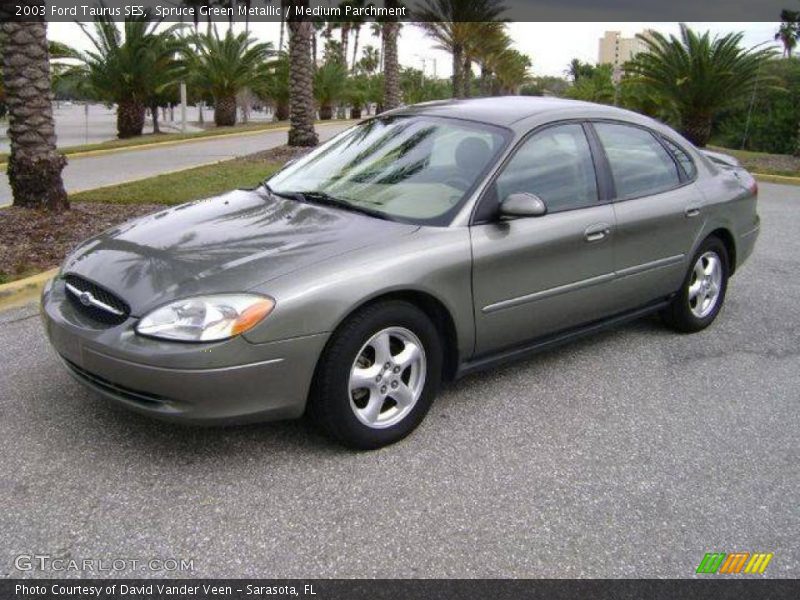 Spruce Green Metallic / Medium Parchment 2003 Ford Taurus SES