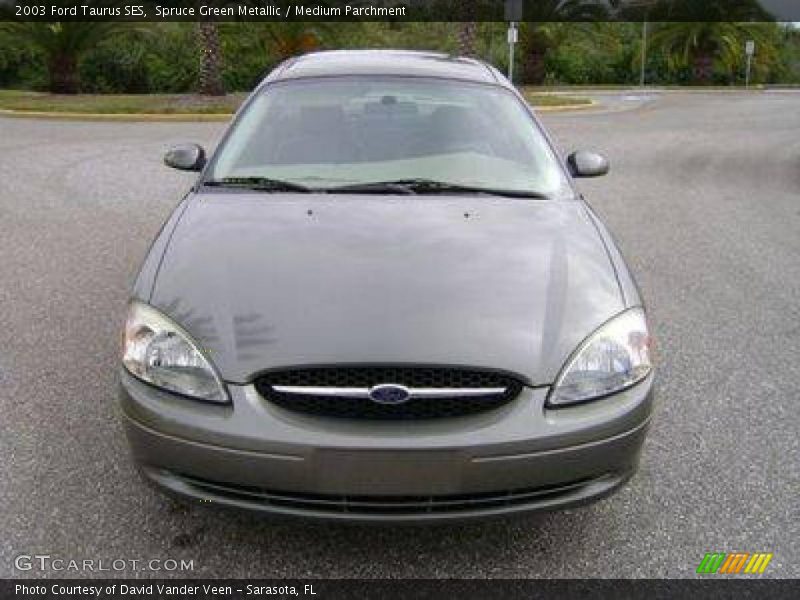 Spruce Green Metallic / Medium Parchment 2003 Ford Taurus SES