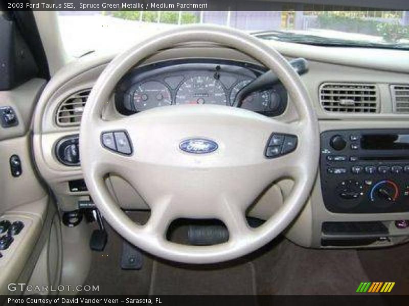 Spruce Green Metallic / Medium Parchment 2003 Ford Taurus SES