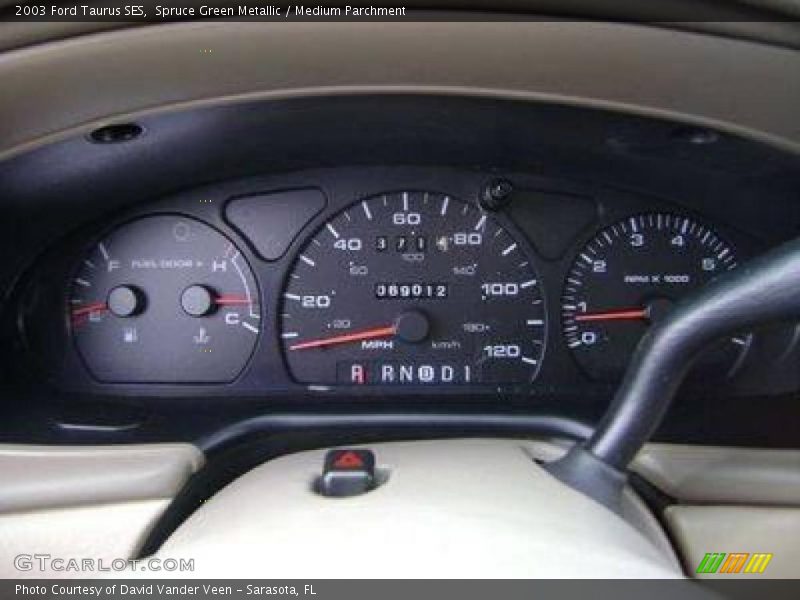 Spruce Green Metallic / Medium Parchment 2003 Ford Taurus SES