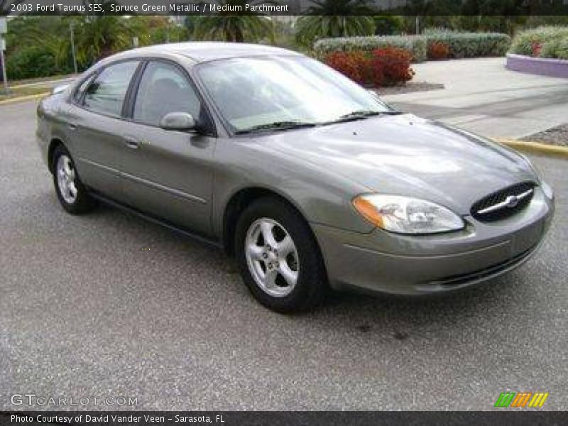 Spruce Green Metallic / Medium Parchment 2003 Ford Taurus SES