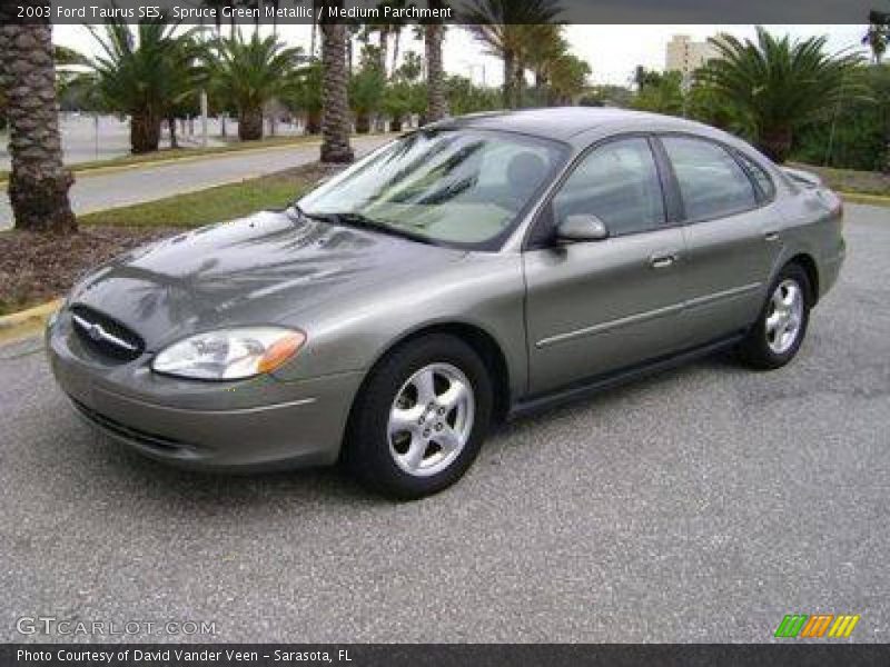 Spruce Green Metallic / Medium Parchment 2003 Ford Taurus SES