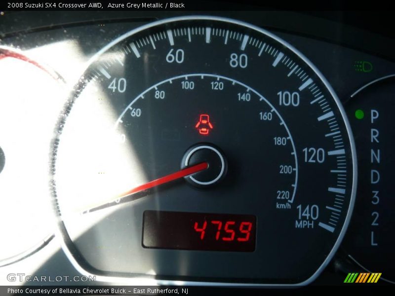 Azure Grey Metallic / Black 2008 Suzuki SX4 Crossover AWD