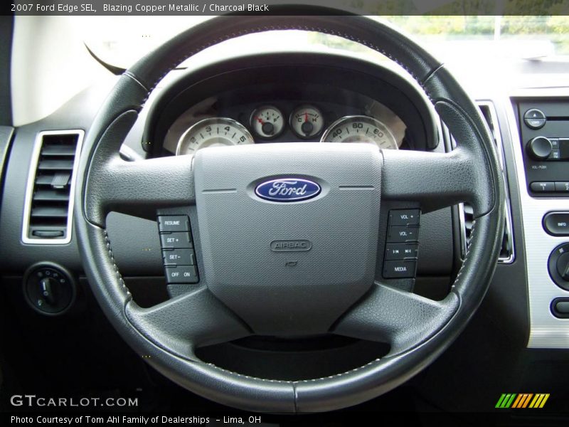 Blazing Copper Metallic / Charcoal Black 2007 Ford Edge SEL