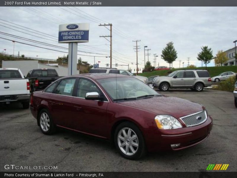 Merlot Metallic / Shale 2007 Ford Five Hundred Limited
