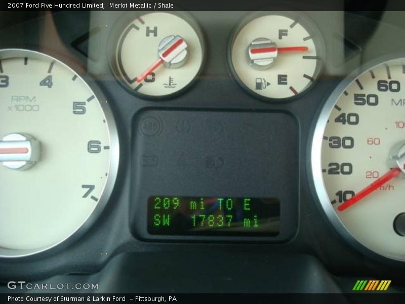 Merlot Metallic / Shale 2007 Ford Five Hundred Limited