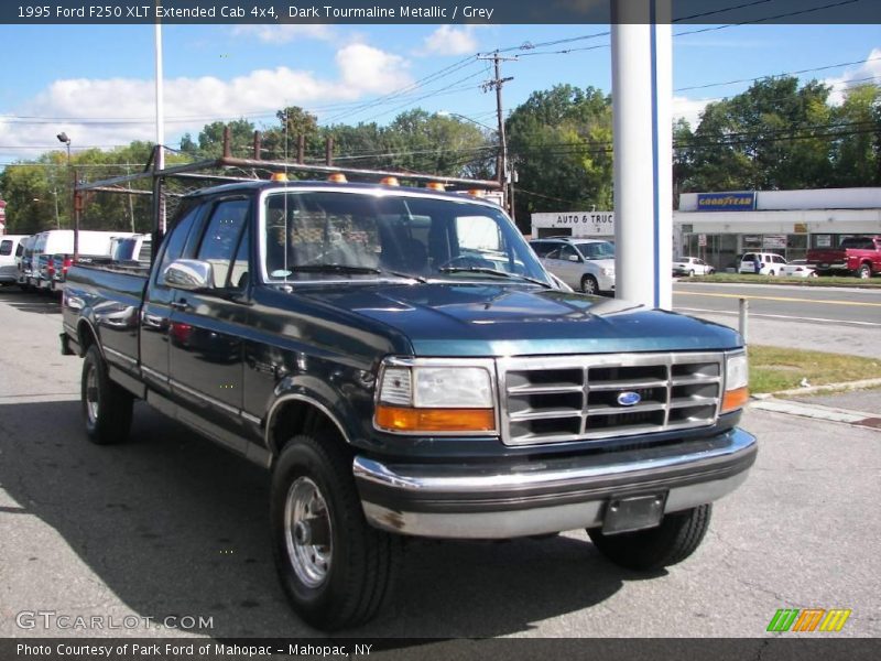 Dark Tourmaline Metallic / Grey 1995 Ford F250 XLT Extended Cab 4x4