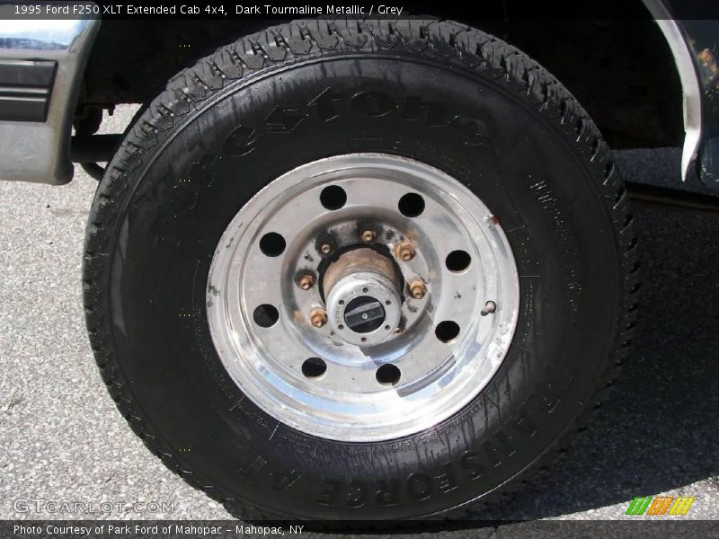Dark Tourmaline Metallic / Grey 1995 Ford F250 XLT Extended Cab 4x4