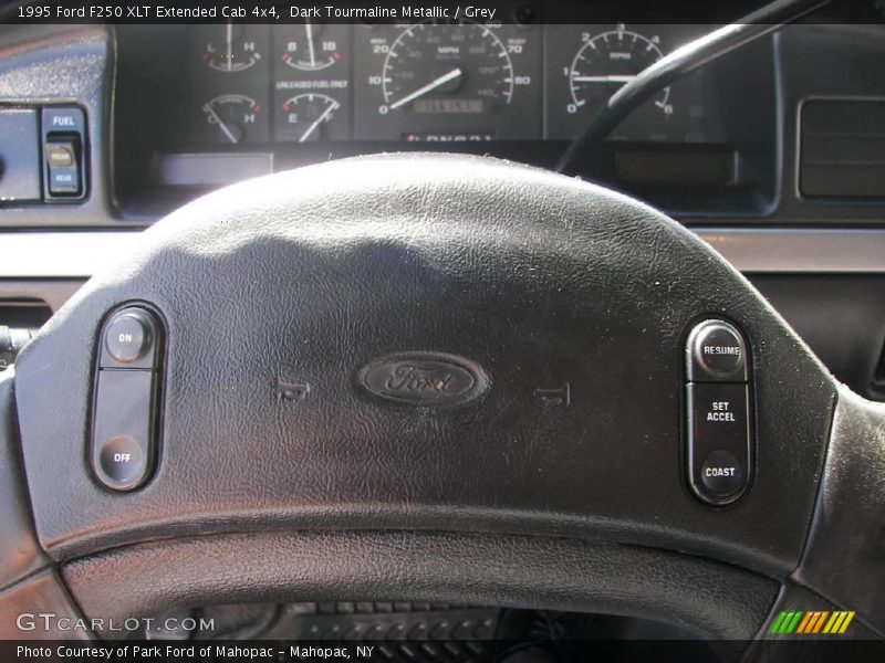 Dark Tourmaline Metallic / Grey 1995 Ford F250 XLT Extended Cab 4x4