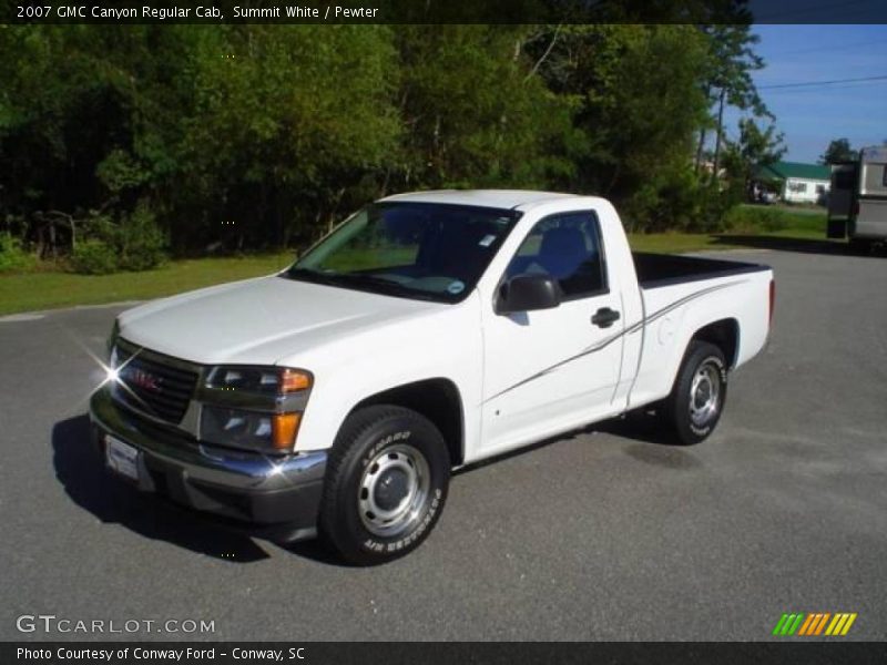Summit White / Pewter 2007 GMC Canyon Regular Cab