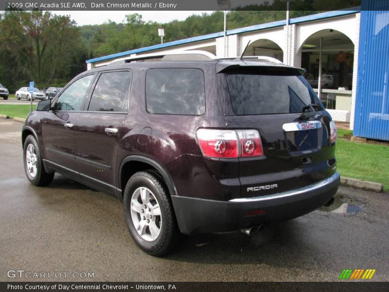 Dark Crimson Metallic / Ebony 2009 GMC Acadia SLE AWD