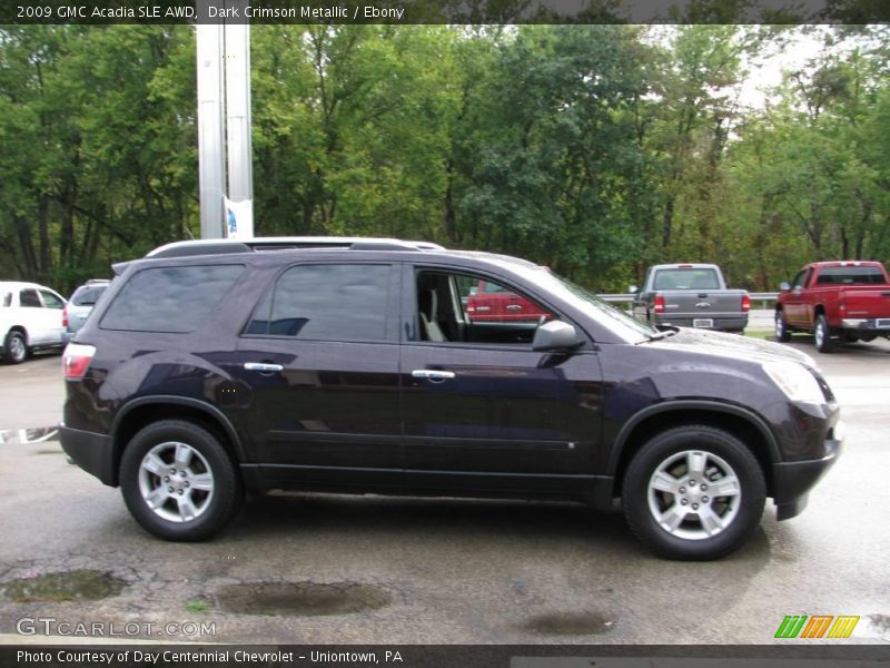Dark Crimson Metallic / Ebony 2009 GMC Acadia SLE AWD