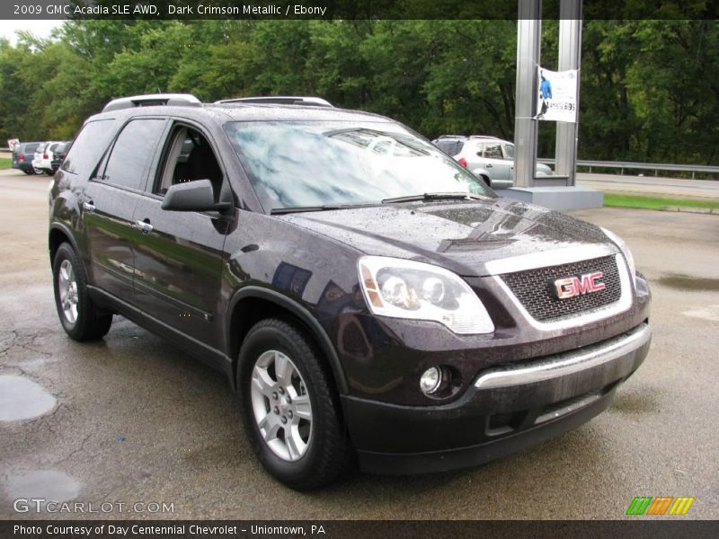Dark Crimson Metallic / Ebony 2009 GMC Acadia SLE AWD