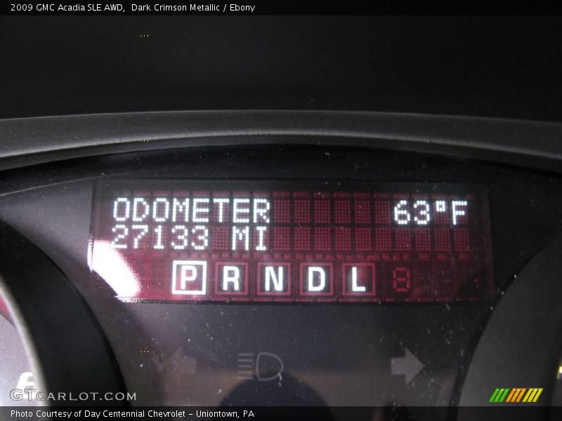 Dark Crimson Metallic / Ebony 2009 GMC Acadia SLE AWD