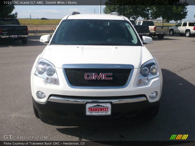 Summit White / Ebony 2010 GMC Acadia SLT AWD