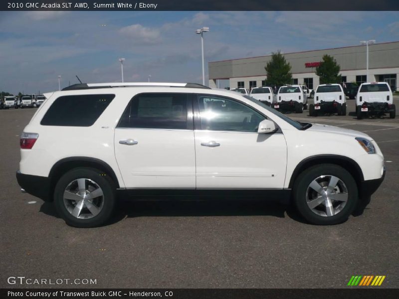 Summit White / Ebony 2010 GMC Acadia SLT AWD
