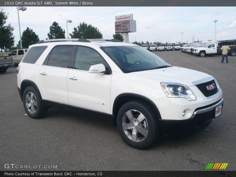 Summit White / Ebony 2010 GMC Acadia SLT AWD