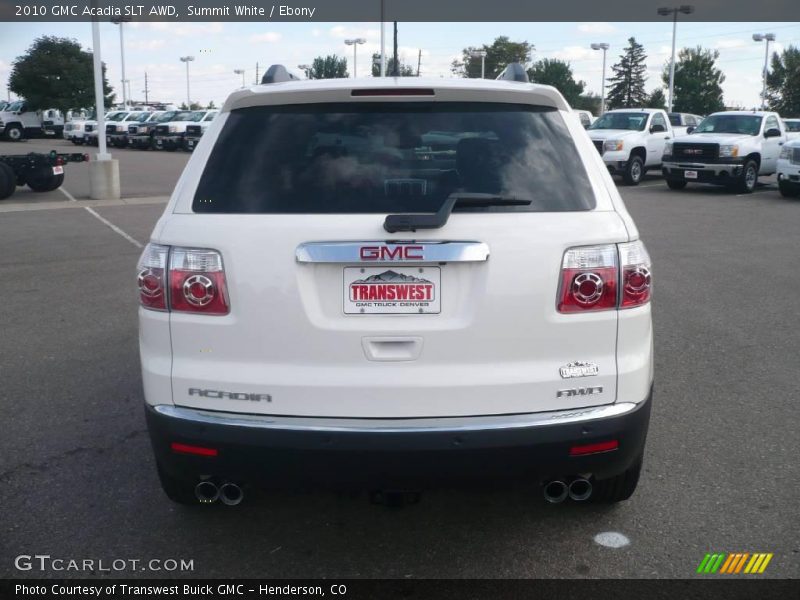 Summit White / Ebony 2010 GMC Acadia SLT AWD