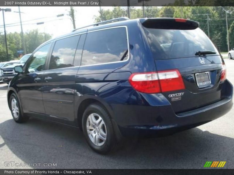 Midnight Blue Pearl / Gray 2007 Honda Odyssey EX-L