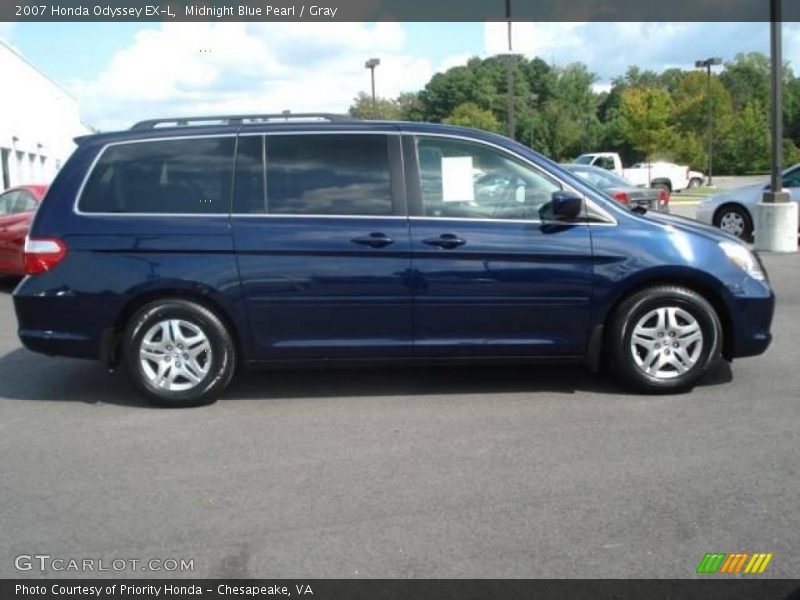 Midnight Blue Pearl / Gray 2007 Honda Odyssey EX-L