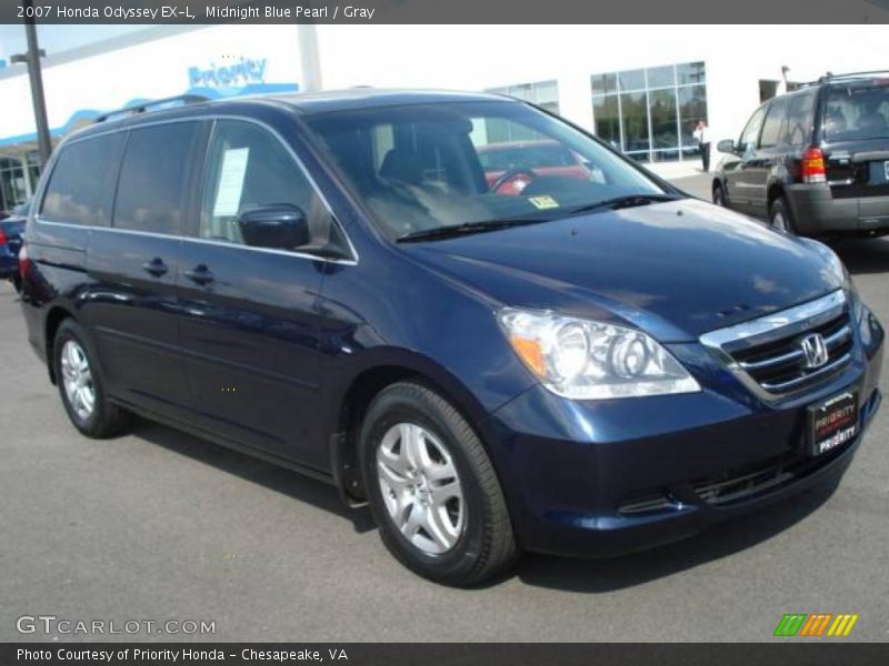 Midnight Blue Pearl / Gray 2007 Honda Odyssey EX-L