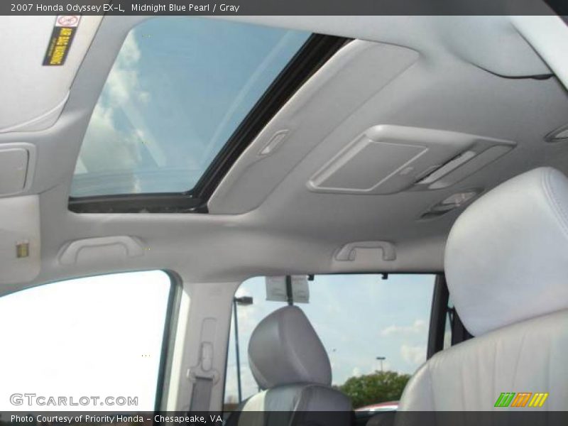 Midnight Blue Pearl / Gray 2007 Honda Odyssey EX-L