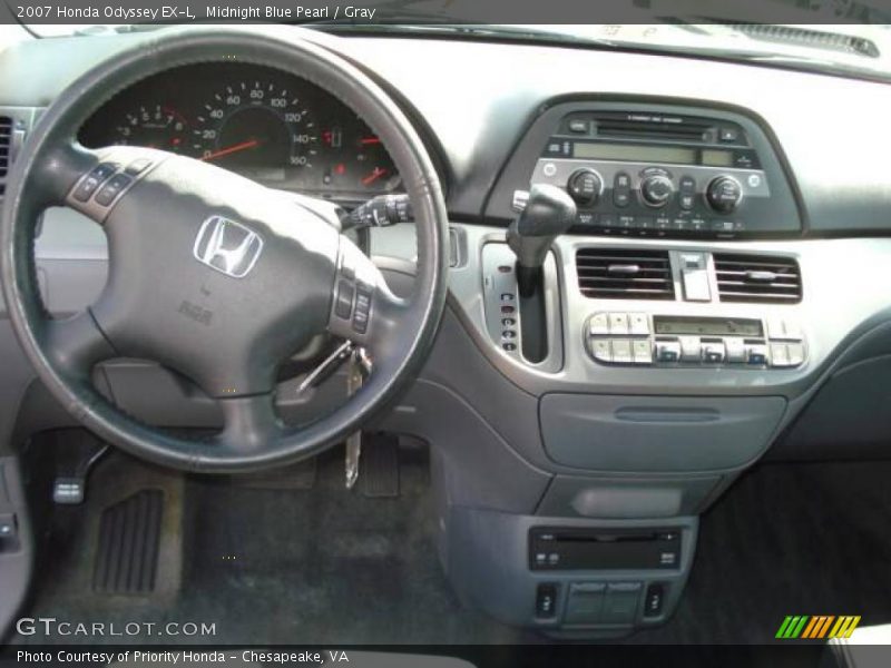Midnight Blue Pearl / Gray 2007 Honda Odyssey EX-L