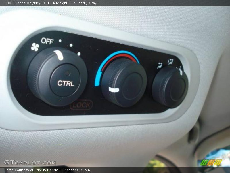 Midnight Blue Pearl / Gray 2007 Honda Odyssey EX-L