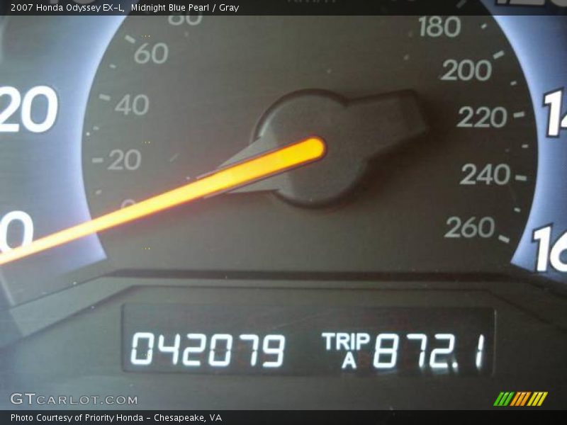 Midnight Blue Pearl / Gray 2007 Honda Odyssey EX-L