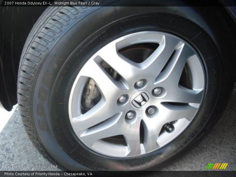 Midnight Blue Pearl / Gray 2007 Honda Odyssey EX-L