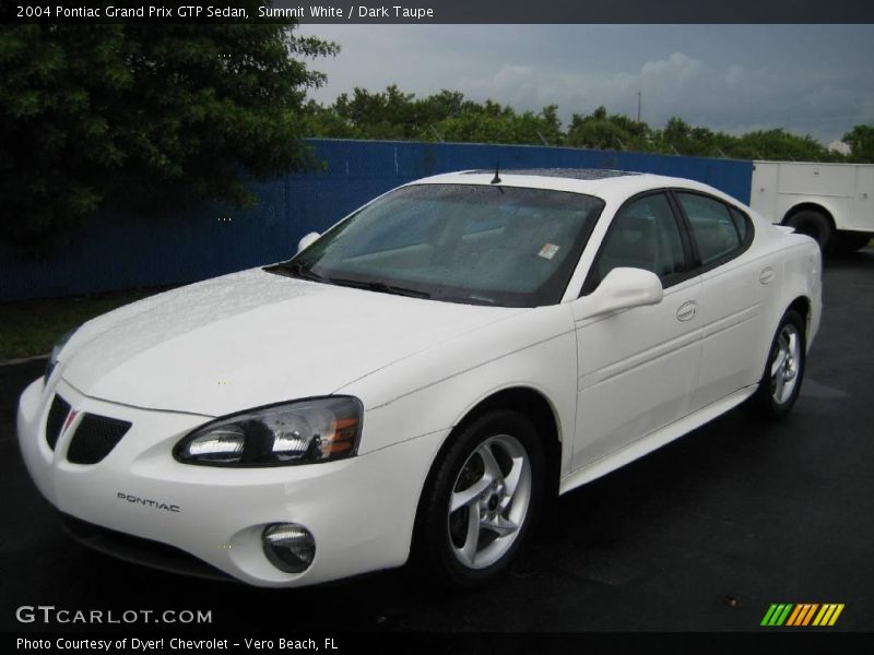 Summit White / Dark Taupe 2004 Pontiac Grand Prix GTP Sedan