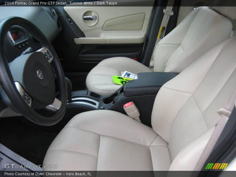 Summit White / Dark Taupe 2004 Pontiac Grand Prix GTP Sedan