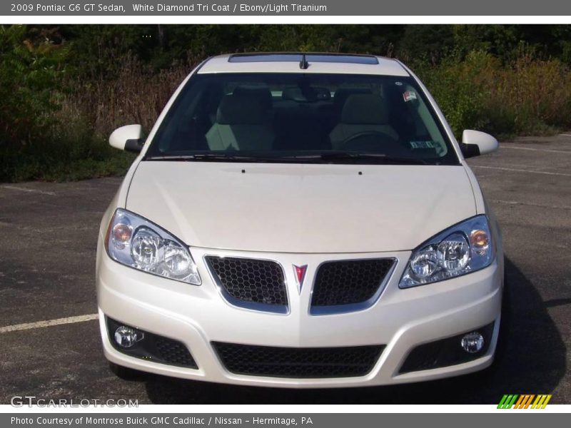 White Diamond Tri Coat / Ebony/Light Titanium 2009 Pontiac G6 GT Sedan