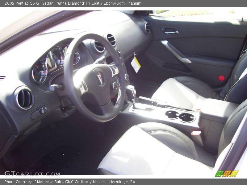 White Diamond Tri Coat / Ebony/Light Titanium 2009 Pontiac G6 GT Sedan