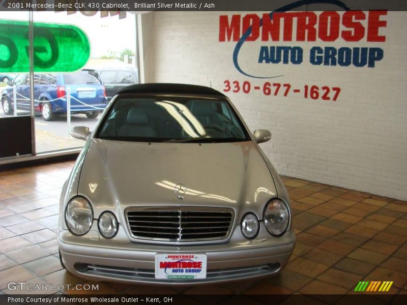 Brilliant Silver Metallic / Ash 2001 Mercedes-Benz CLK 430 Cabriolet