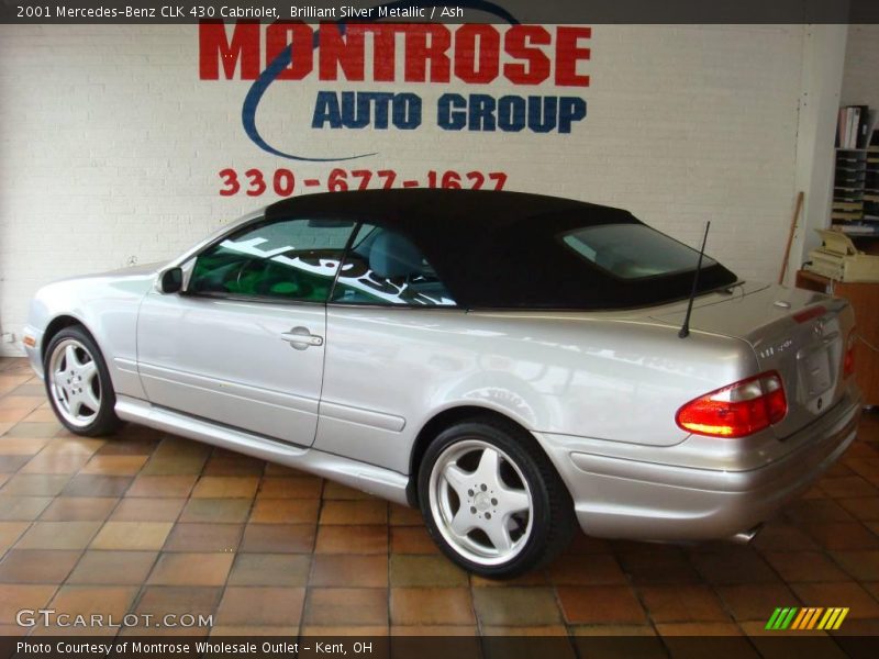 Brilliant Silver Metallic / Ash 2001 Mercedes-Benz CLK 430 Cabriolet