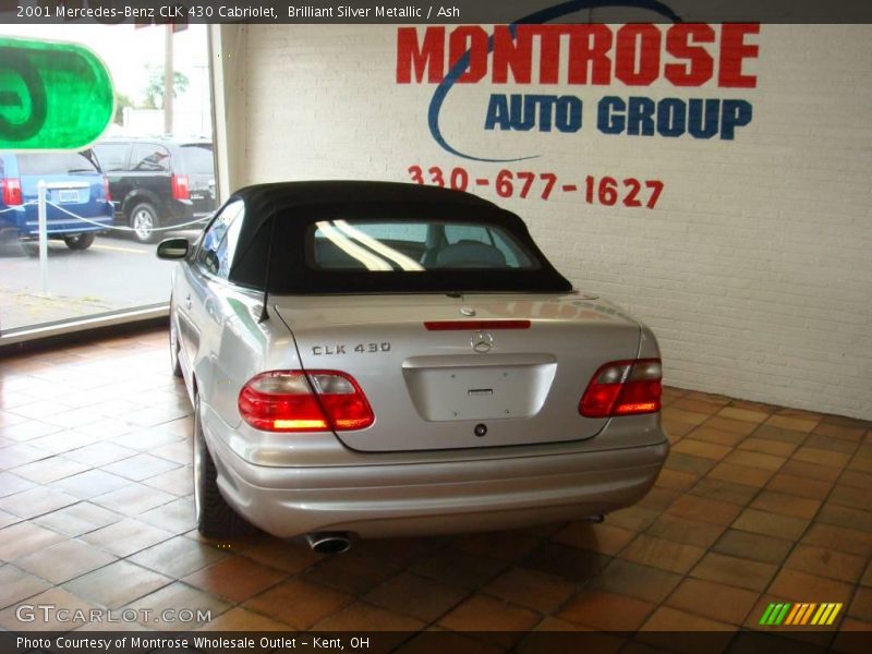 Brilliant Silver Metallic / Ash 2001 Mercedes-Benz CLK 430 Cabriolet