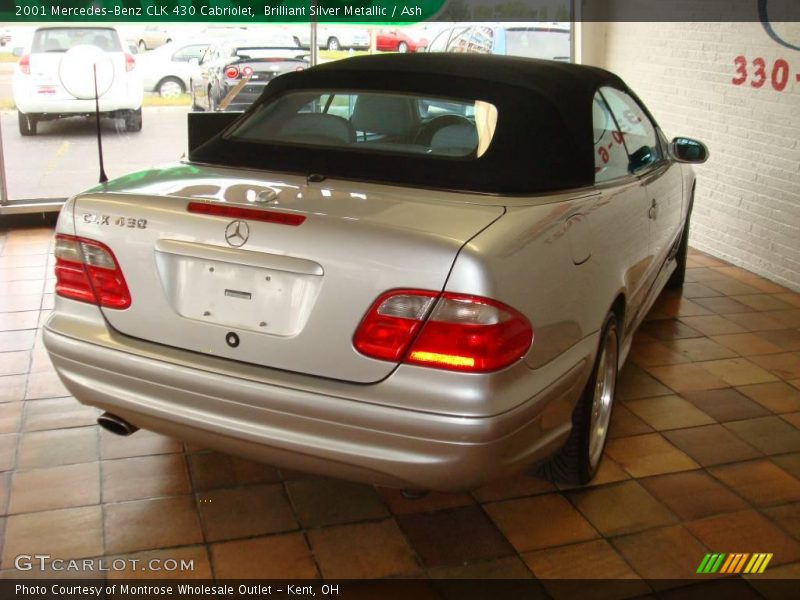Brilliant Silver Metallic / Ash 2001 Mercedes-Benz CLK 430 Cabriolet