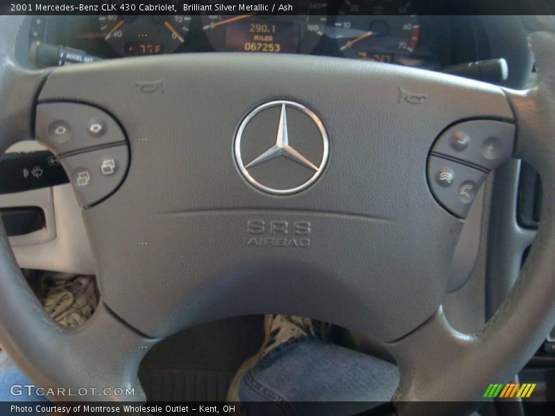 Brilliant Silver Metallic / Ash 2001 Mercedes-Benz CLK 430 Cabriolet